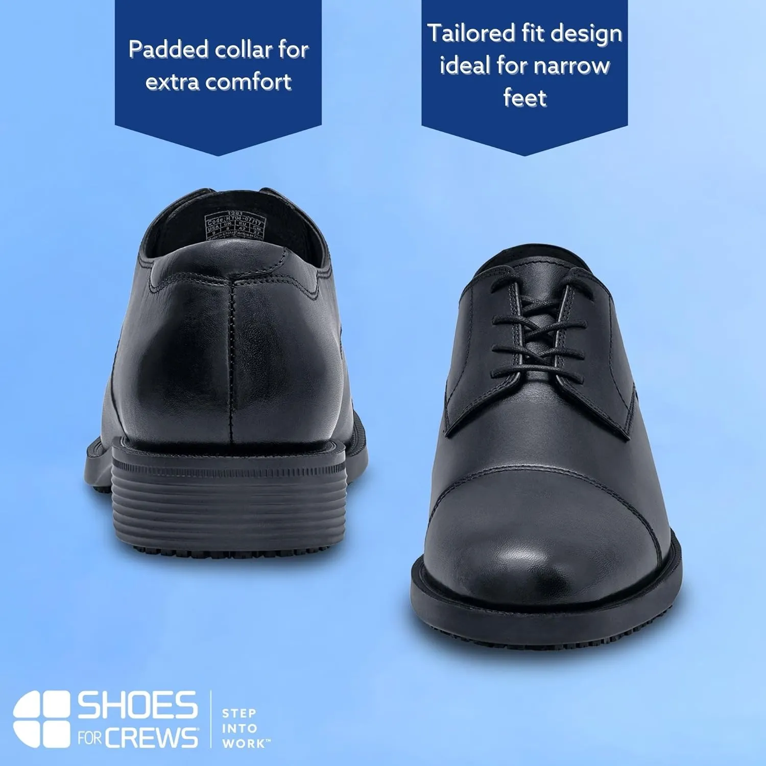 Shoes for Crews Dress Shoes for Men, Men’s Oxfords, Zapatos De Vestir para Hombre, Slip Resistant, Brown or Black