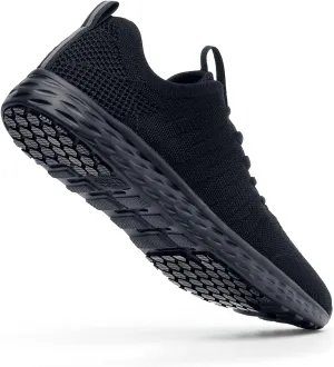 Shoes for Crews Non Slip Work Shoes for Men, Slip Resistant Food Service Sneakers, Safety Shoes for Men, Everlight Black