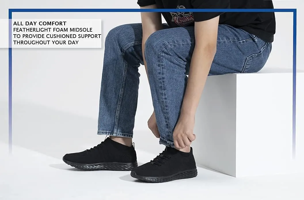 Shoes for Crews Non Slip Work Shoes for Men, Slip Resistant Food Service Sneakers, Safety Shoes for Men, Everlight Black