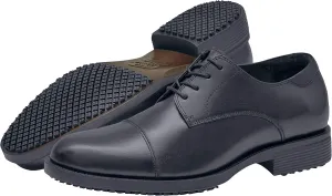Shoes for Crews Senator, Men's Soft Toe Uniform Dress and Work Shoes, Slip Resistant, Water Resistant, Black, Size 10.5