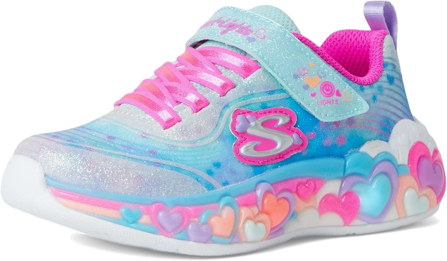 SKECHERS Girl's Eternal Heart Lights Sneaker