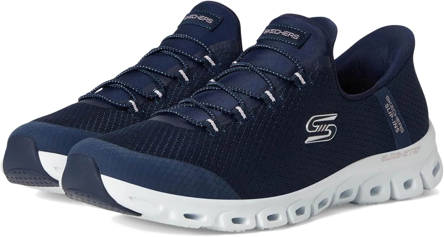 Skechers Sport Women's Glide-Step-Pursuit Hands Free Slip-INS Sneaker, NVY, 6.5