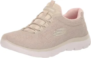 Skechers Sport Women's Women's Summits Fun Flare Sneaker, TPPK=Taupe Pink, 10.5