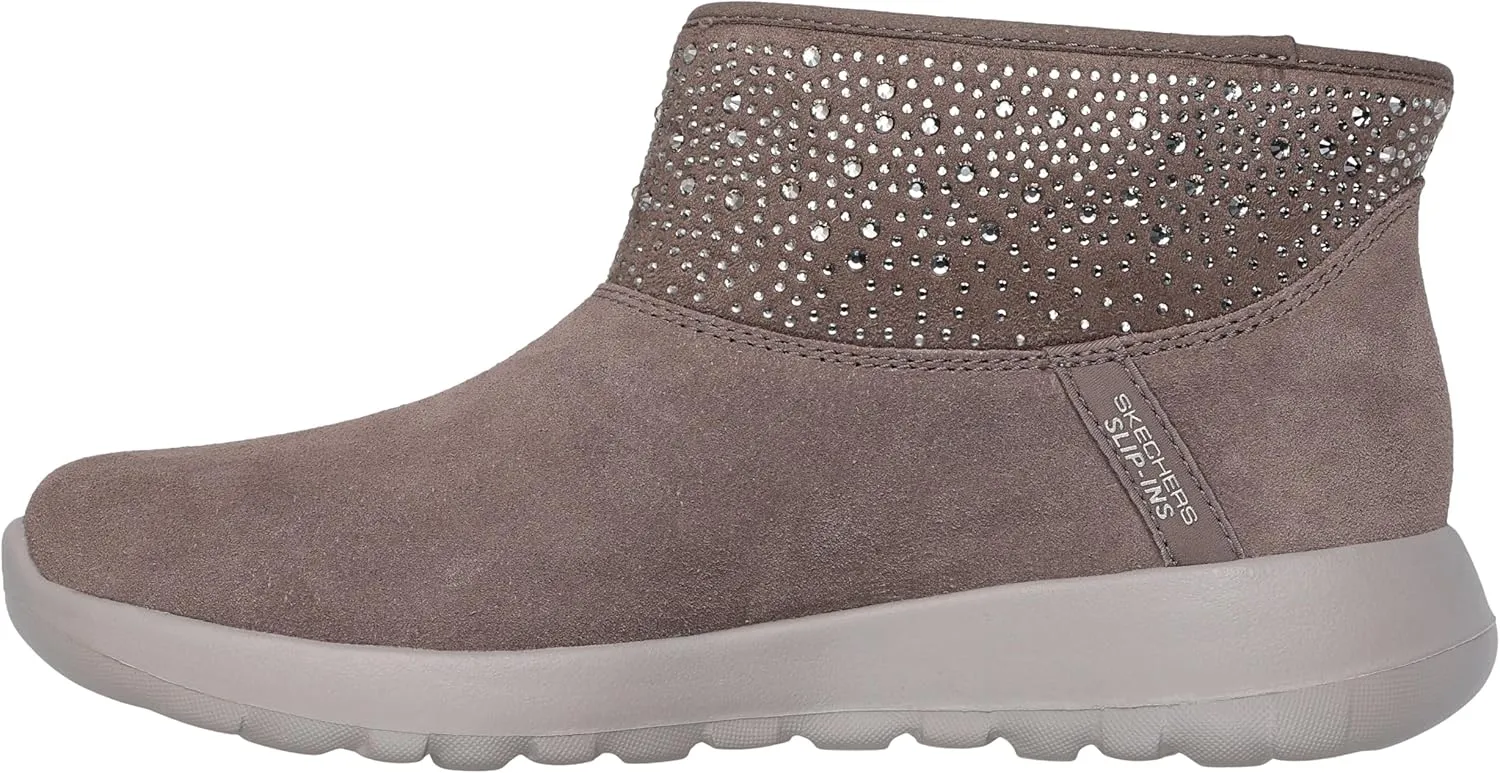 Skechers Women's On-The-Go Joy-So Glam Martha Stewart Hands Free Slip-ins Ankle Boot