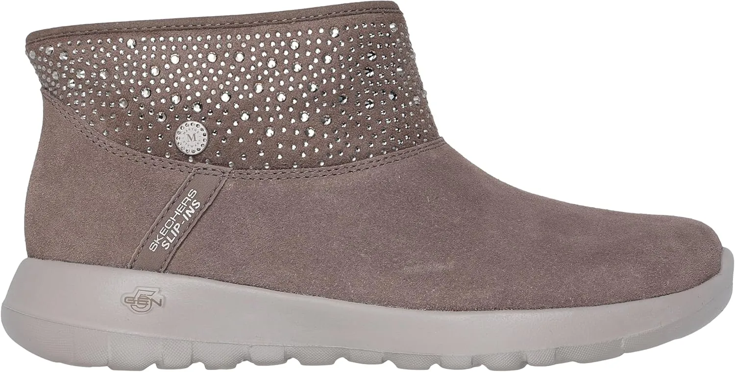 Skechers Women's On-The-Go Joy-So Glam Martha Stewart Hands Free Slip-ins Ankle Boot