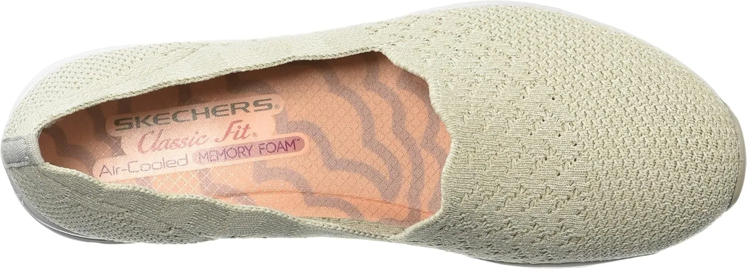 Skechers Women's Seager - Stat - Scalloped Collar, Engineered Skech-Knit Slip-on - Classic Fit