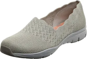 Skechers Women's Seager - Stat - Scalloped Collar, Engineered Skech-Knit Slip-on - Classic Fit