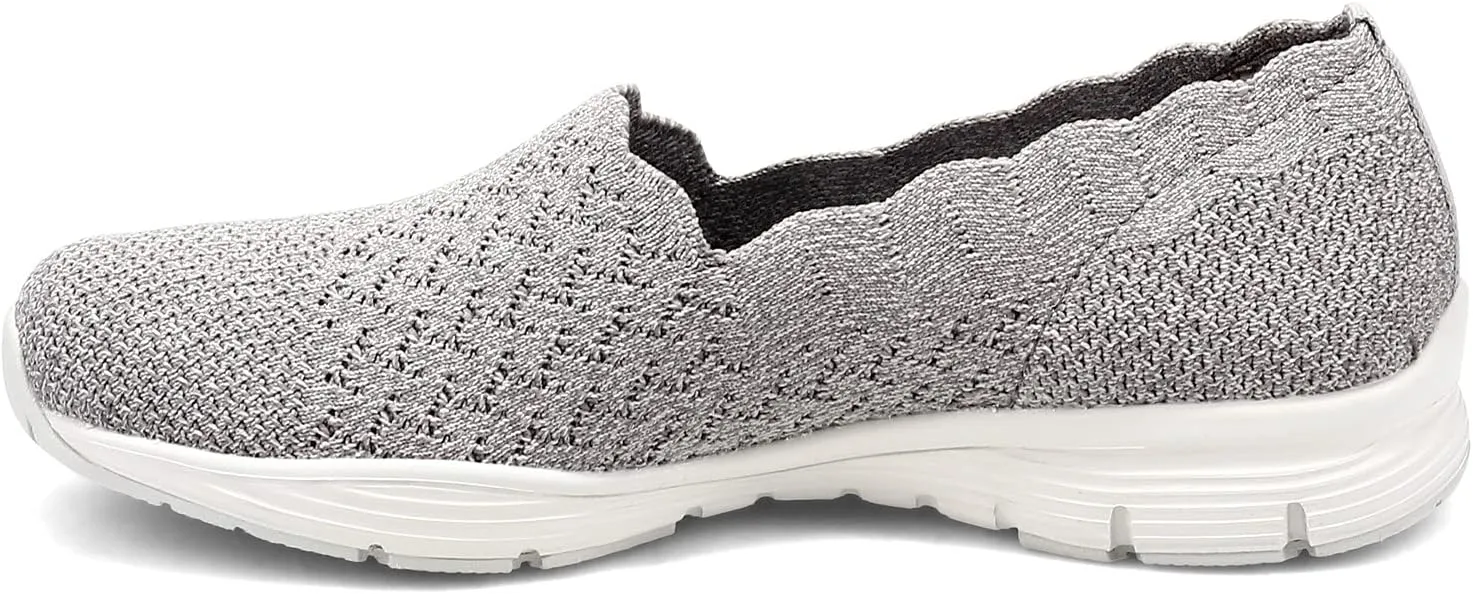 Skechers Women's Seager - Stat - Scalloped Collar, Engineered Skech-Knit Slip-on - Classic Fit
