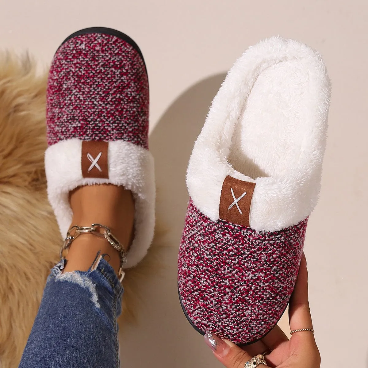 Slip-on Plush Slippers