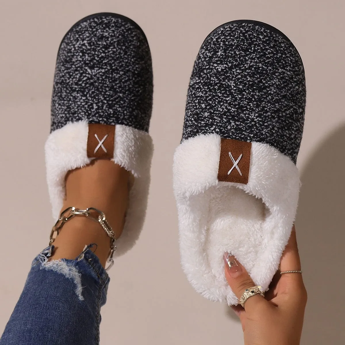 Slip-on Plush Slippers