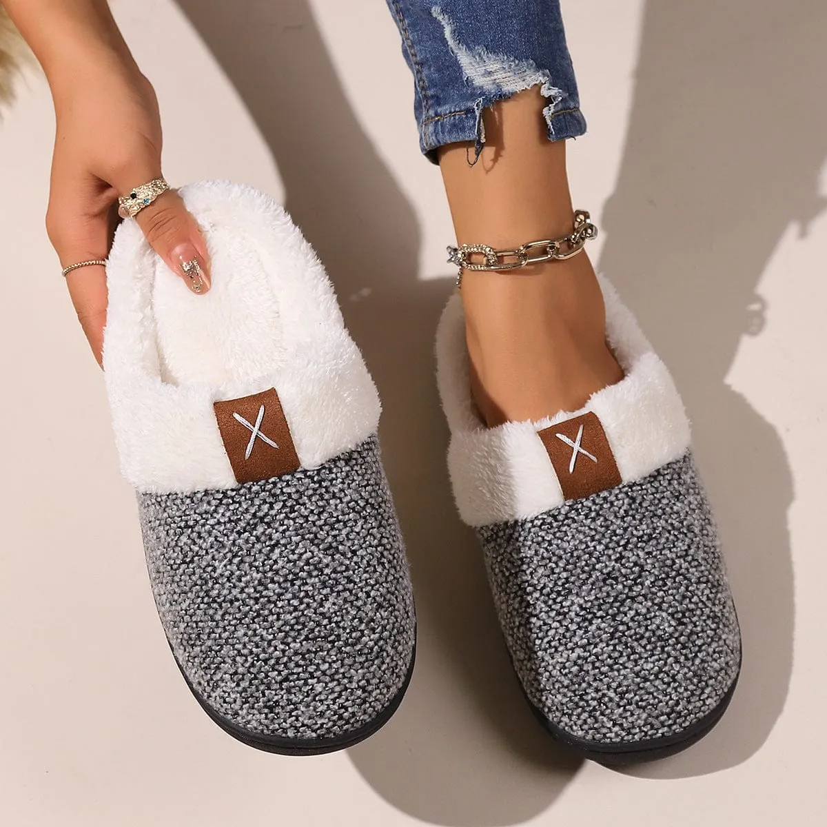 Slip-on Plush Slippers