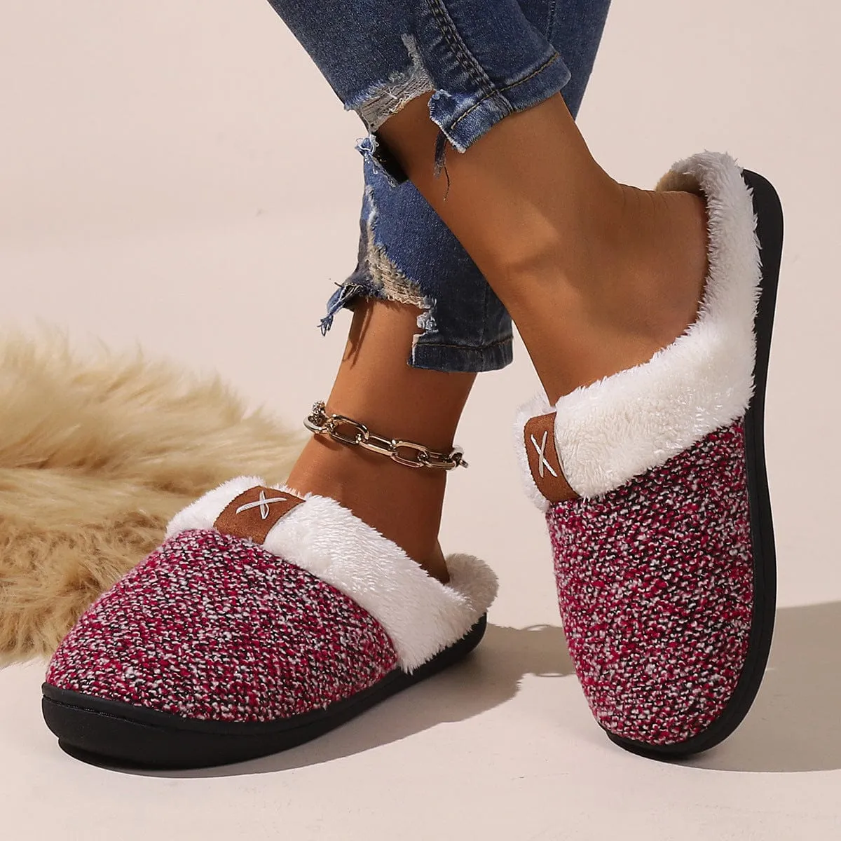 Slip-on Plush Slippers