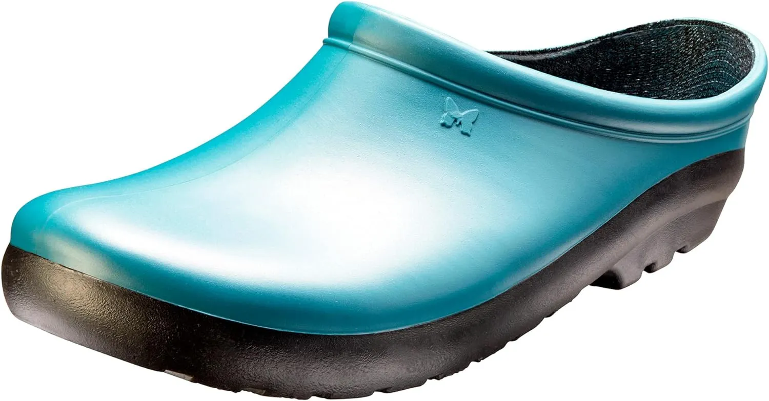 Sloggers Waterproof Garden Clogs for Women – Traditional Garden Clogs with Premium Comfort Support Insole, (Deep Lake Blue), (Size 6)