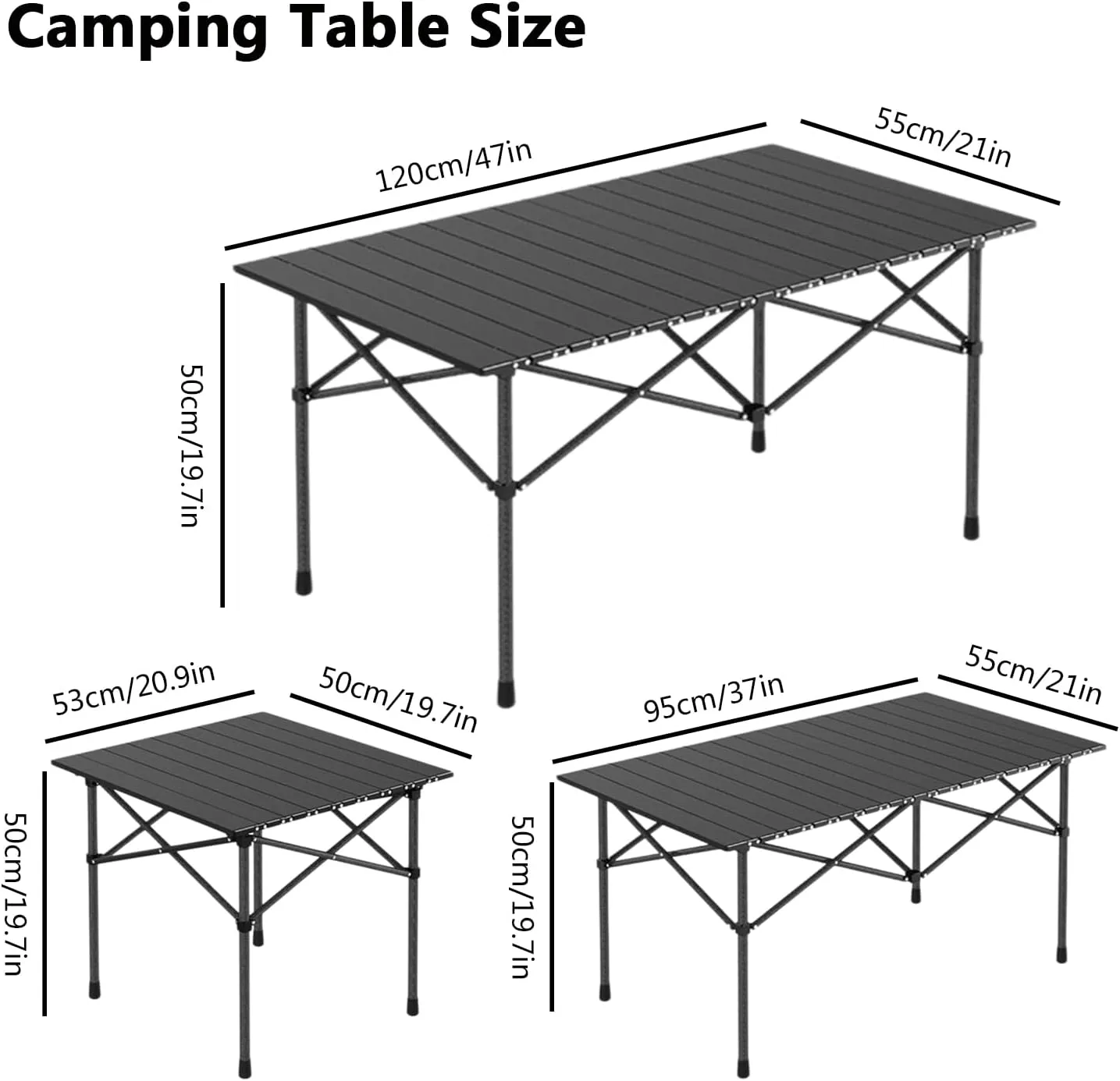Small Camping Table, Foldable Beach Table with Aluminum Top, Portable Design for Outdoor Picnic, BBQ, Cooking, and Festivals with Carrying Bag Wood Color 120×55×50cm/47×21×19.7in
