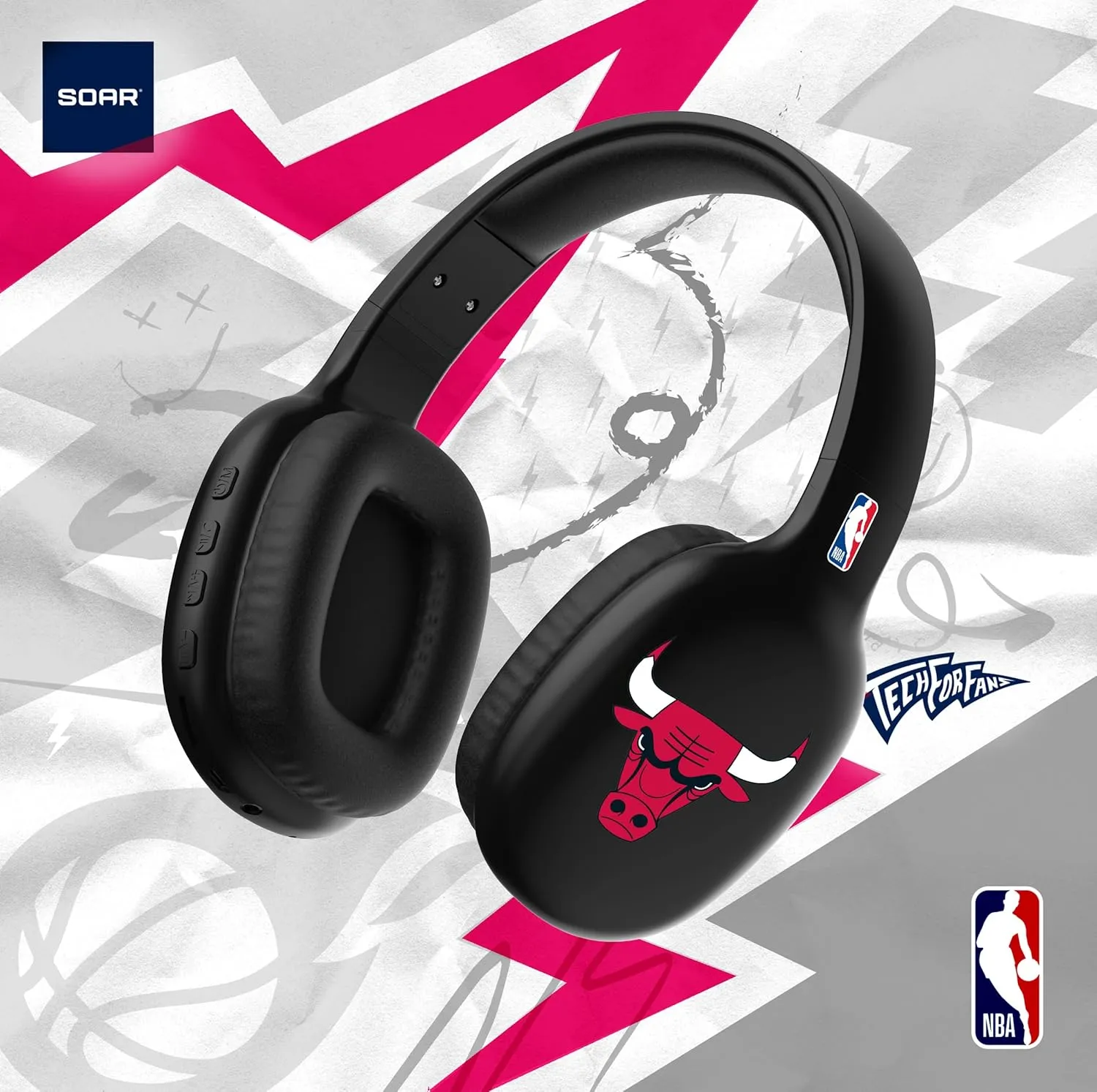 SOAR NBA Wireless Over The Ear Bluetooth Headphones