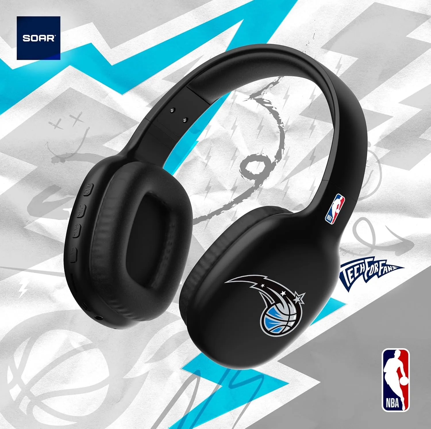 SOAR NBA Wireless Over The Ear Bluetooth Headphones