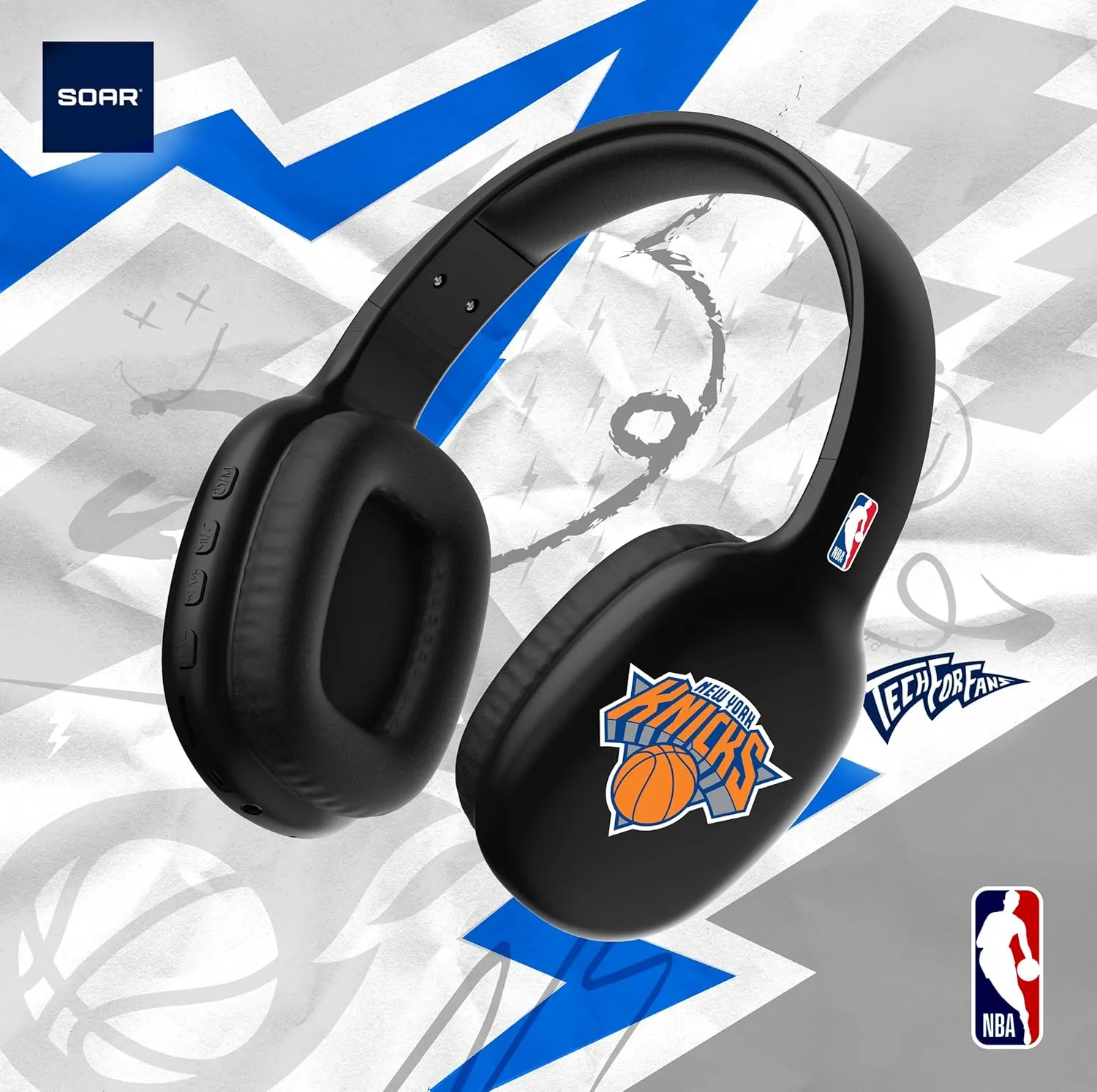 SOAR NBA Wireless Over The Ear Bluetooth Headphones