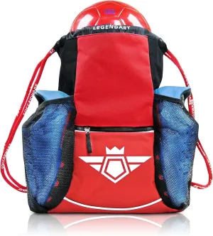 Soccer Bag Backpack - Youth & Kids, Organize Sports Gym Equipment - Boys Girls