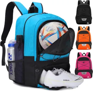 Soccer Bag-Soccer Backpack&Backpack for&Football Volleyball& Basketball,with Ball Compartment and Training Package