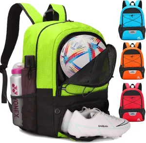 Soccer Bag-Soccer Backpack&Backpack for&Football Volleyball& Basketball,with Ball Compartment and Training Package