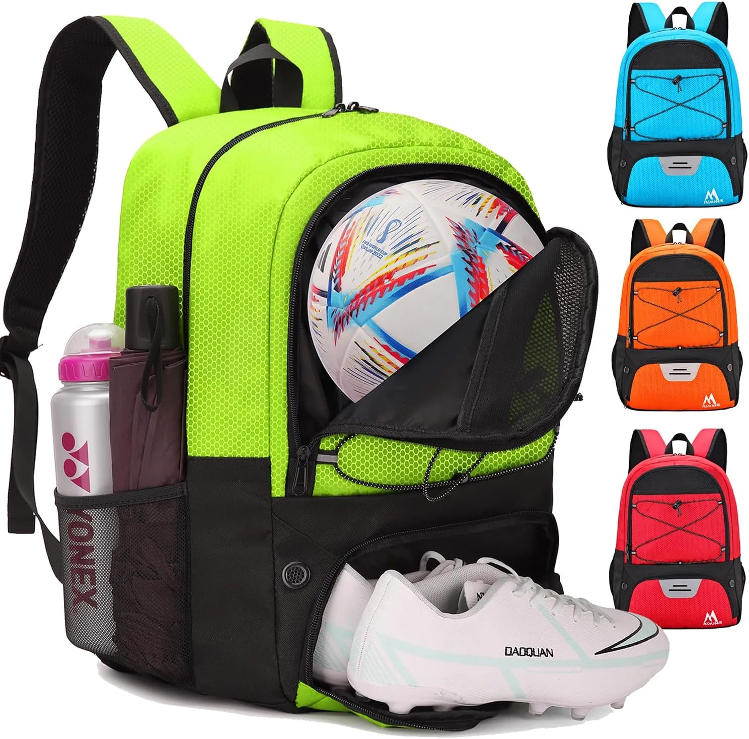 Soccer Bag-Soccer Backpack&Backpack for&Football Volleyball& Basketball,with Ball Compartment and Training Package