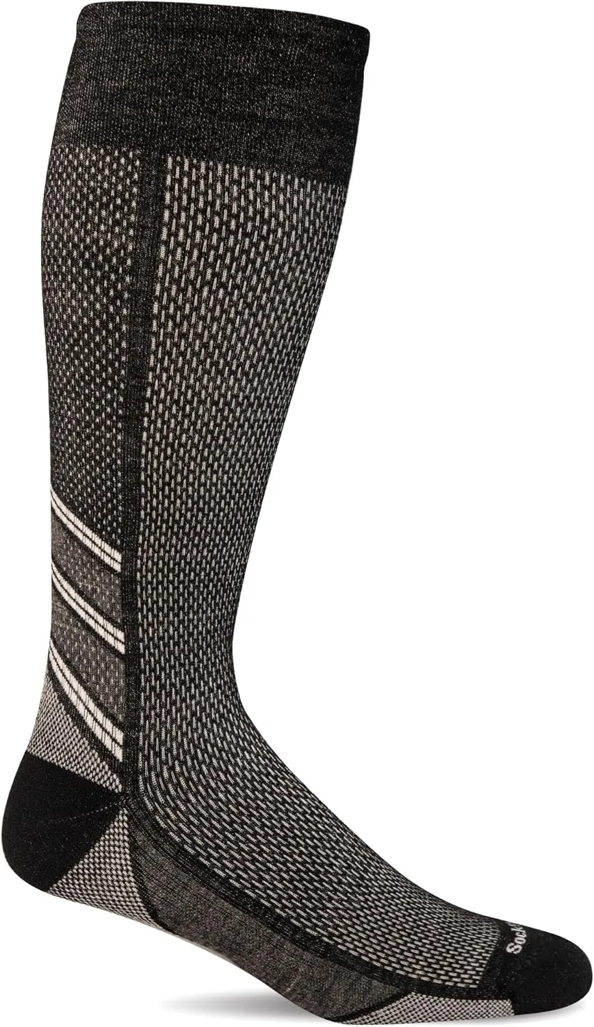 Sockwell Men's Circuit OTC Firm Graduated Compression Sock, Black - L/XL