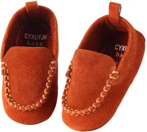 Soft Sole Baby Loafers Boys Girls Suede Leather First Walking Shoes Infant Baby Dress shoes 3-18 Months
