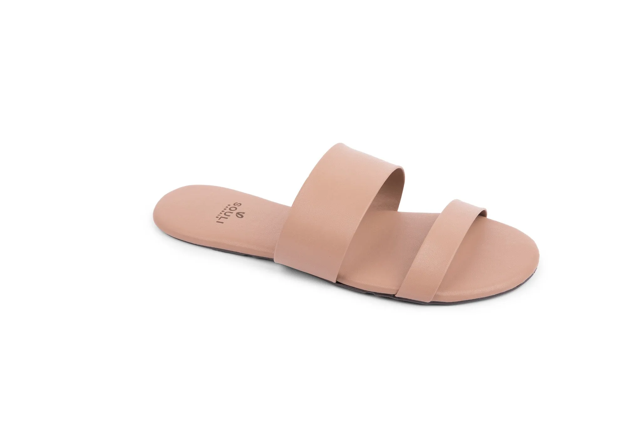 Souli Slides w/ Case │ Thin Sole  │ Vegan Leather Footbed w/ Leather Straps