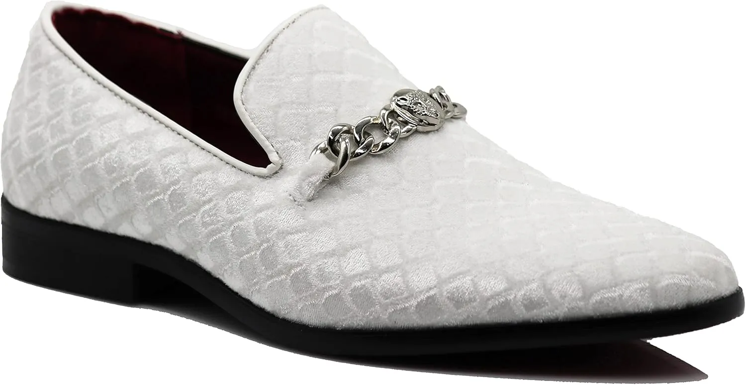 SPK05 Men's Vintage Satin Silky Floral Print Embroidery Loafers Slip On Shoes Classic Tuxedo Dress Shoes