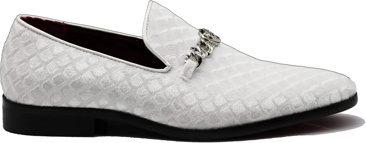 SPK05 Men's Vintage Satin Silky Floral Print Embroidery Loafers Slip On Shoes Classic Tuxedo Dress Shoes