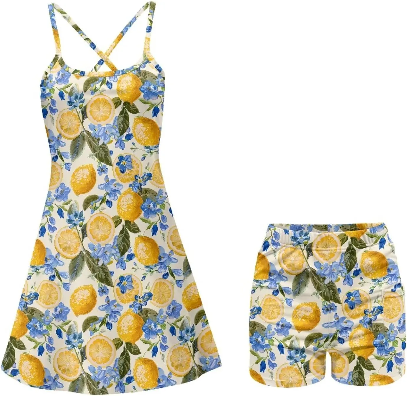 Sports Dress for Women Athletic Tennis Golf Dress with Built-in Shorts Perfect for Golf, Tennis, Gym