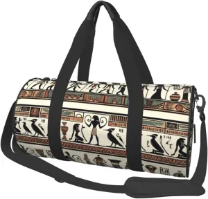 Sports Duffel Bag Ancient-Egypt-Ethnic-Goddess Foldable Travel Tote Bag Weekender Sleepover Carry On Bag