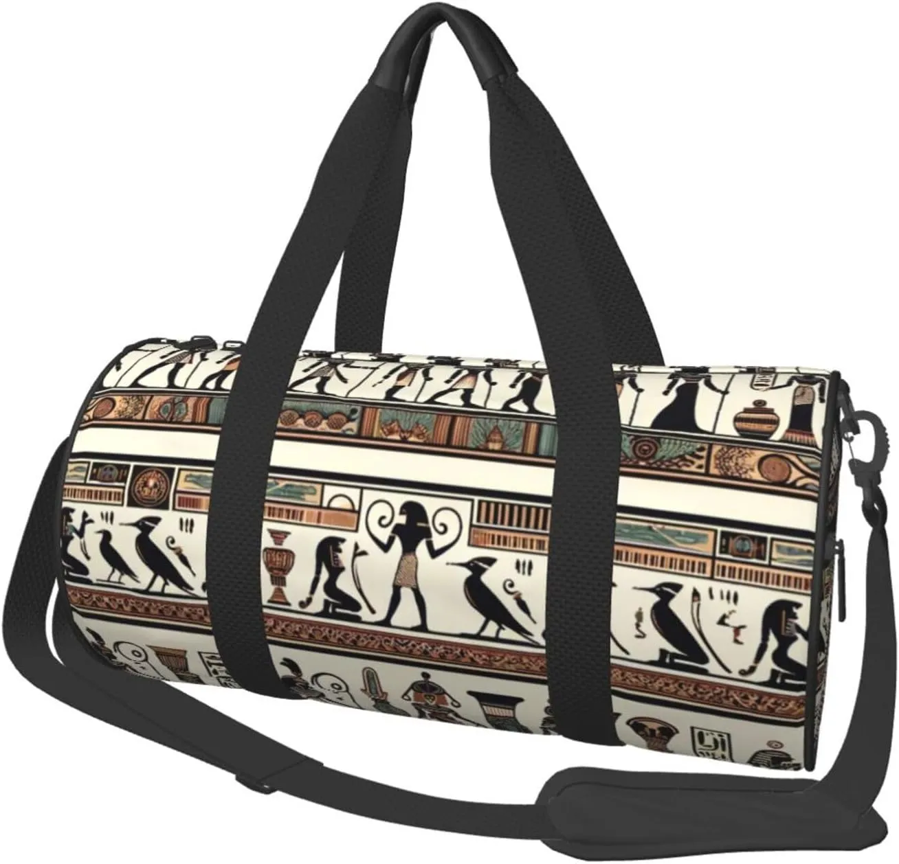 Sports Duffel Bag Ancient-Egypt-Ethnic-Goddess Foldable Travel Tote Bag Weekender Sleepover Carry On Bag