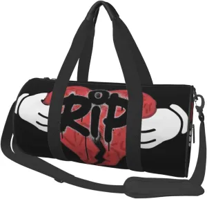 Sports Duffel Bag Heartbreak-R.I.P Foldable Travel Tote Bag Weekender Sleepover Carry On Bag