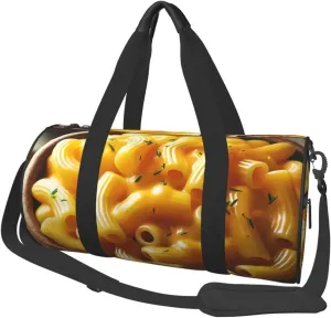 Sports Duffel Bag Macaroni-Cheese-Sauce Foldable Travel Tote Bag Weekender Sleepover Carry On Bag
