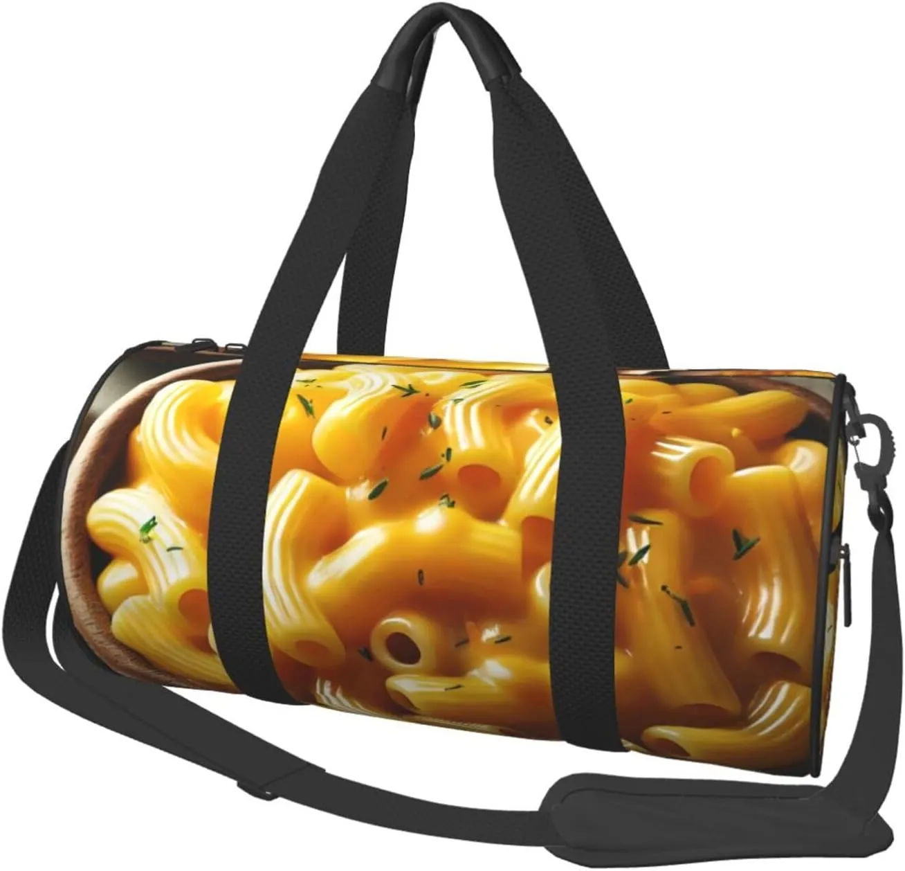 Sports Duffel Bag Macaroni-Cheese-Sauce Foldable Travel Tote Bag Weekender Sleepover Carry On Bag