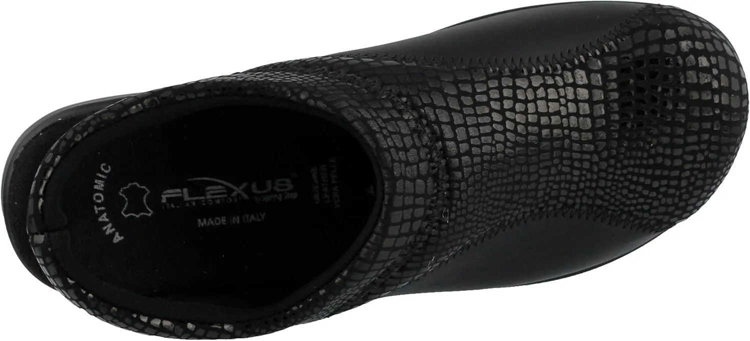 Spring Step Flexus Flexia Leather Clogs for Women - European Slingback Round Toe Slip-On Shoes - Ladies Casual Platform Clog for Work