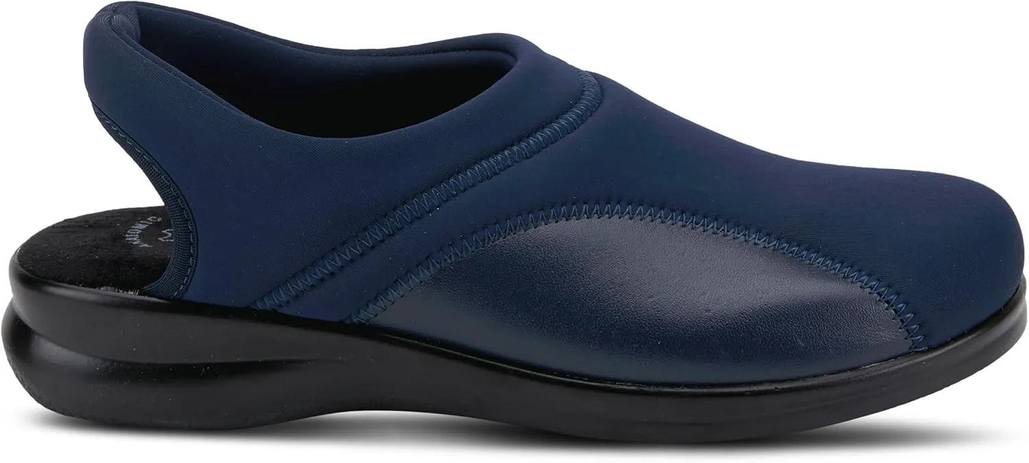 Spring Step Flexus Flexia Leather Clogs for Women - European Slingback Round Toe Slip-On Shoes - Ladies Casual Platform Clog for Work