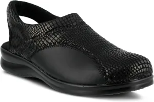 Spring Step Flexus Flexia Leather Clogs for Women - European Slingback Round Toe Slip-On Shoes - Ladies Casual Platform Clog for Work