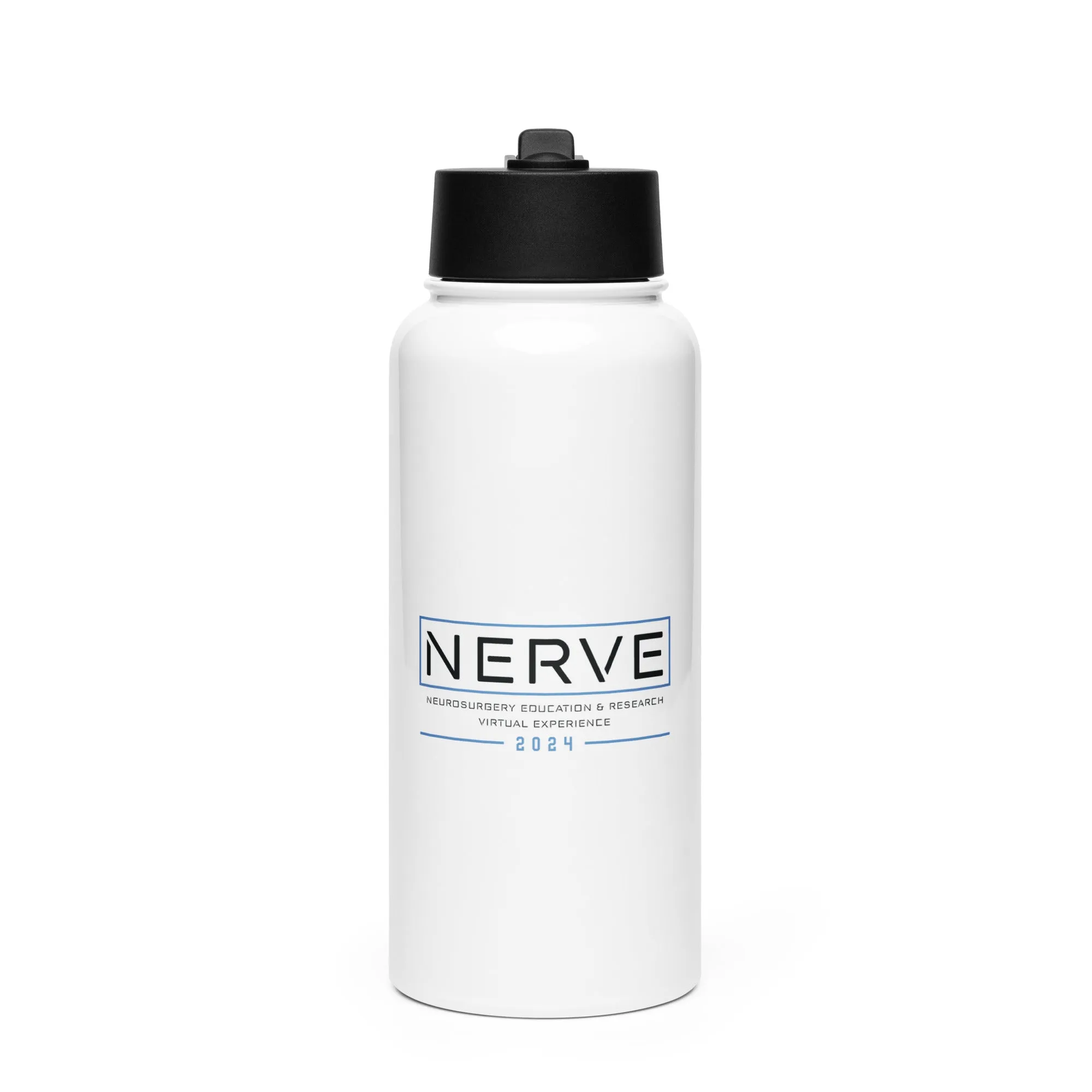 Stainless steel water bottle with a straw lid - NERVE Modern