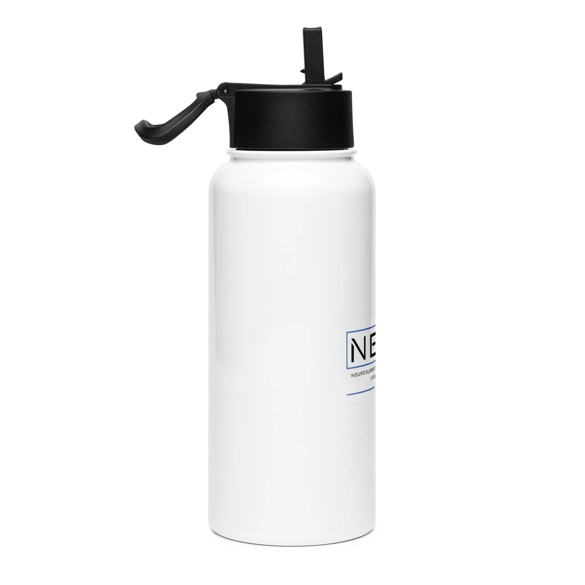 Stainless steel water bottle with a straw lid - NERVE Modern