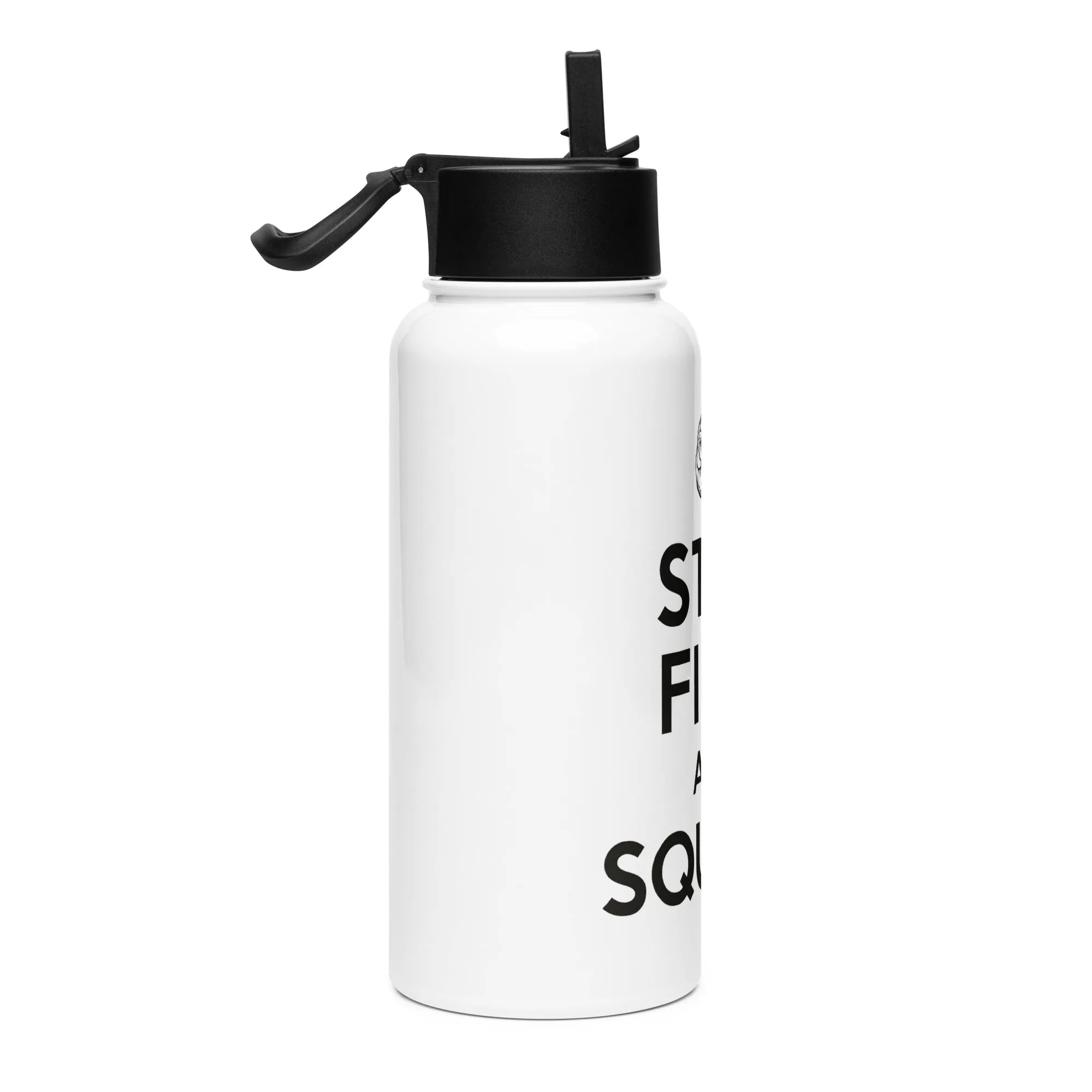 Stay Firm and Squirm | Stainless steel water bottle with a straw lid