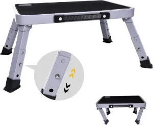 Step Stool, Adjustable Folding Step Stools for Adults and Seniors, Foldable Step Stool,Step Ladder with Anti-Slip Platform and Rubber feet for Kitchen,Bed,Garden,RV,Office Use,350Ibs Capacity