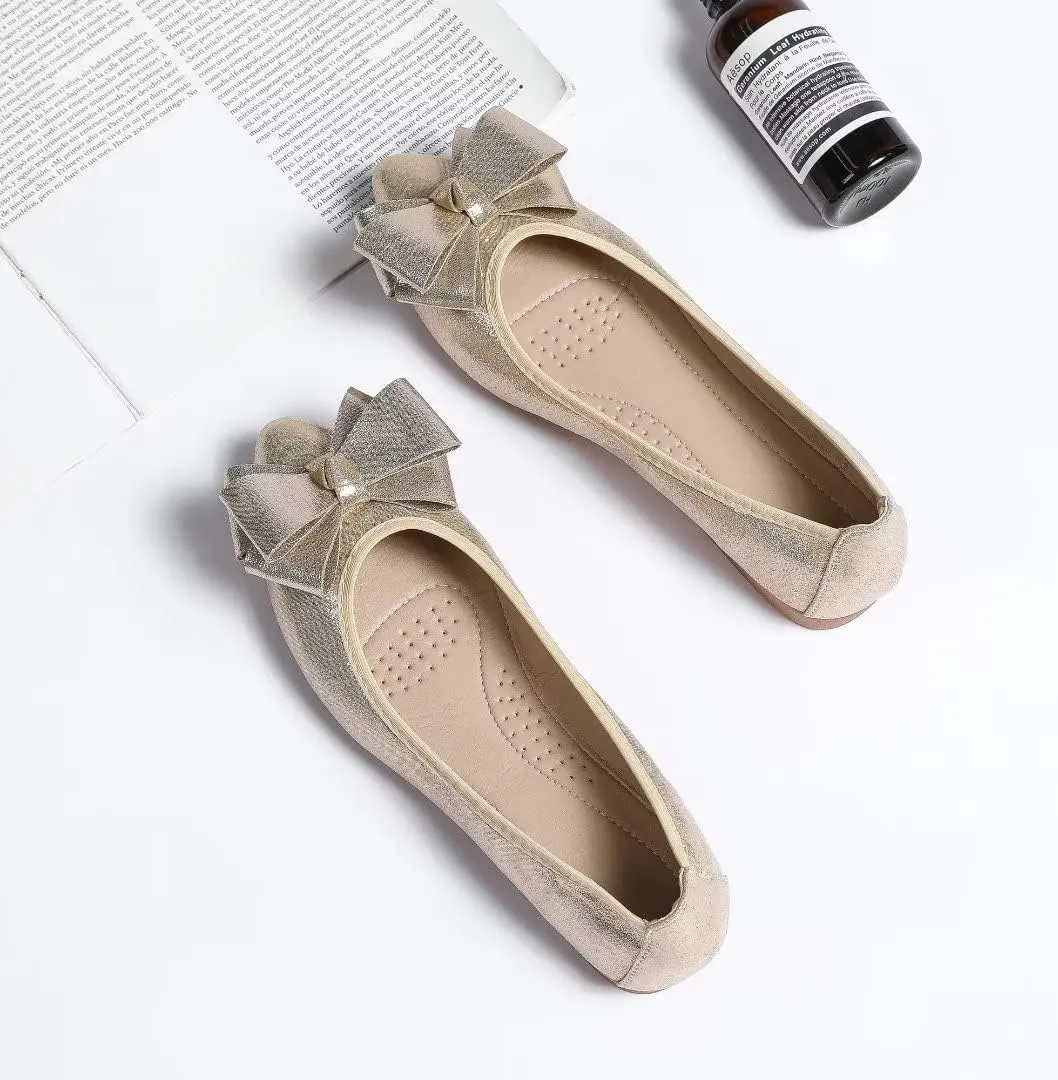 Stunner Womens Foldable Pointed Toe Ballet Flats Rhinestone Loafers Fashion Flats