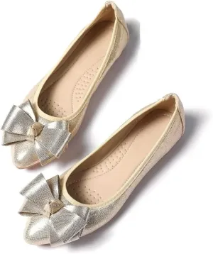 Stunner Womens Foldable Pointed Toe Ballet Flats Rhinestone Loafers Fashion Flats