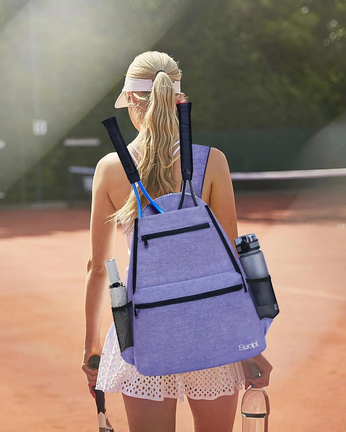 Sucipi Tennis Bag Professional Tennis Backpack for Men and Women Racket Bags Holds 2 Rackets with Ventilated Shoe Compartment
