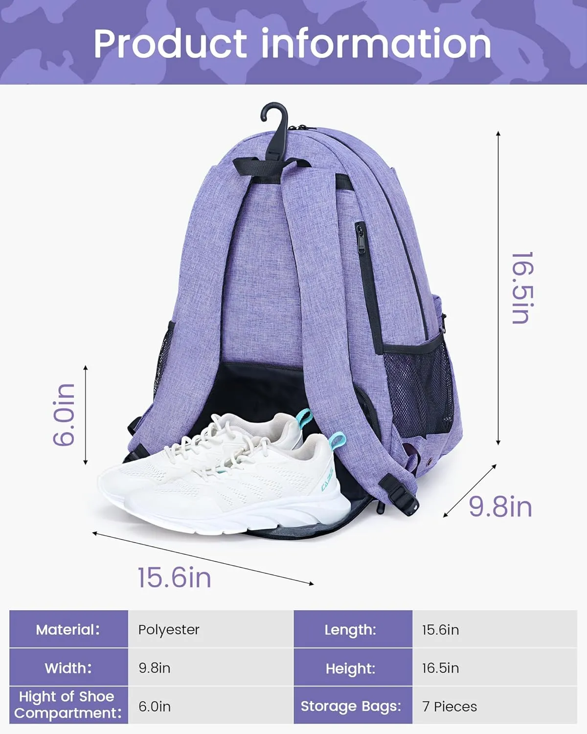 Sucipi Tennis Bag Professional Tennis Backpack for Men and Women Racket Bags Holds 2 Rackets with Ventilated Shoe Compartment