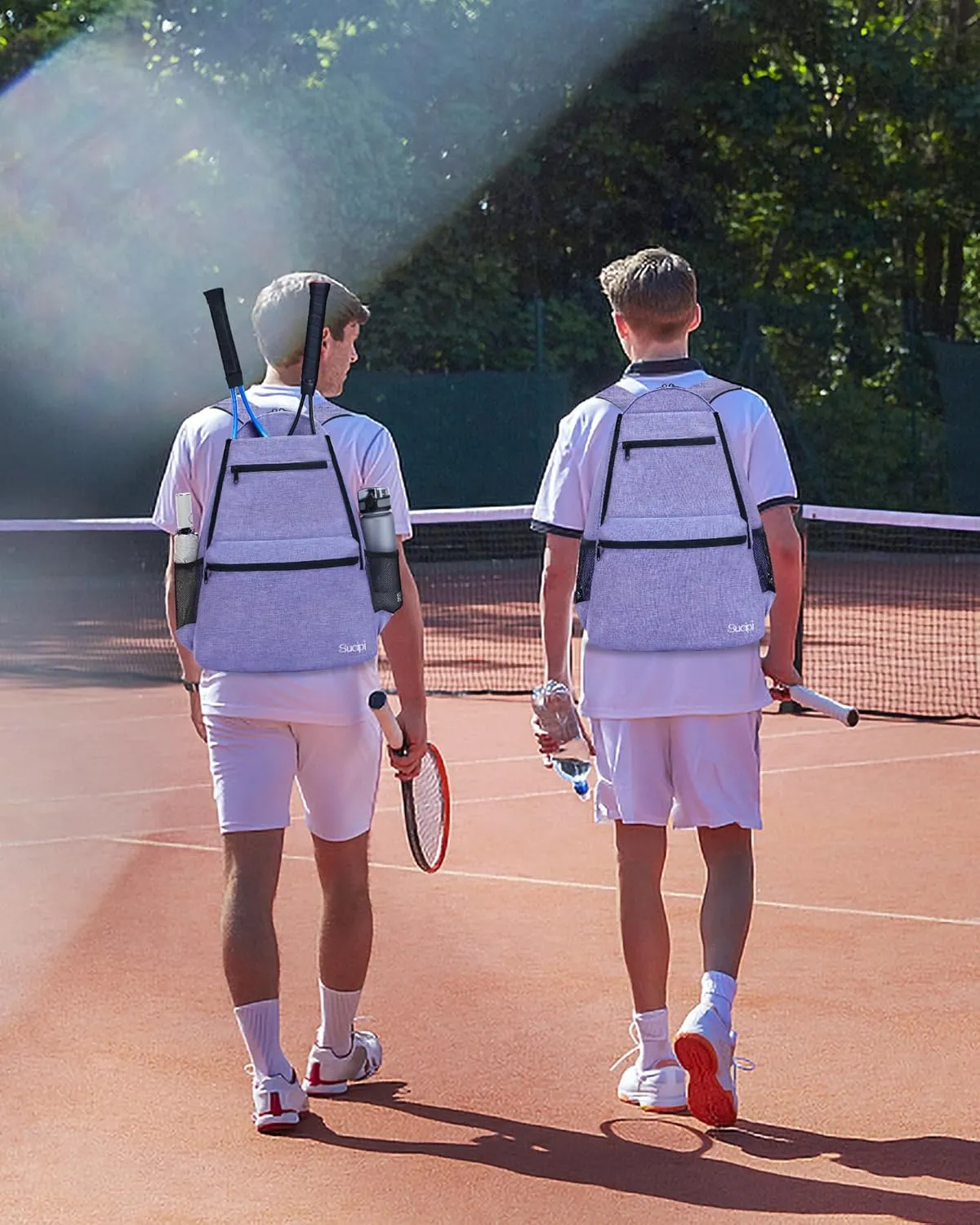 Sucipi Tennis Bag Professional Tennis Backpack for Men and Women Racket Bags Holds 2 Rackets with Ventilated Shoe Compartment