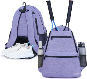 Sucipi Tennis Bag Professional Tennis Backpack for Men and Women Racket Bags Holds 2 Rackets with Ventilated Shoe Compartment