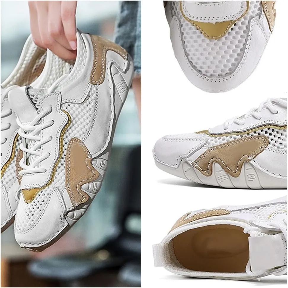 Summer Ultra-Breathable Outdoor Mesh Walking Shoes – Women's Leather Outdoor Mesh Trail Shoes with Durable Sole for All-Day Comfort in Nature